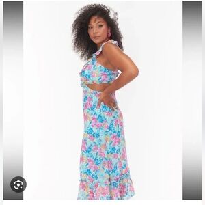 Show Me Your MuMu Lane Midi Dress in Garden Girls in XS